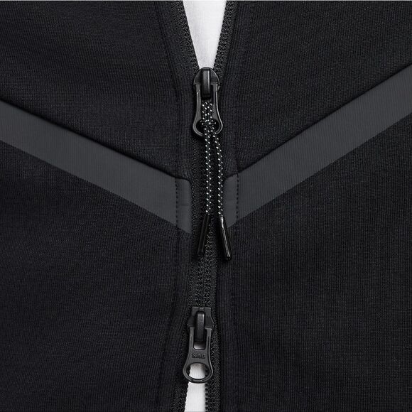 Nike Tech Fleece Windrunner Hoodie Full Zip Sportswear Triple Black Men's XL New - Picture 9 of 16